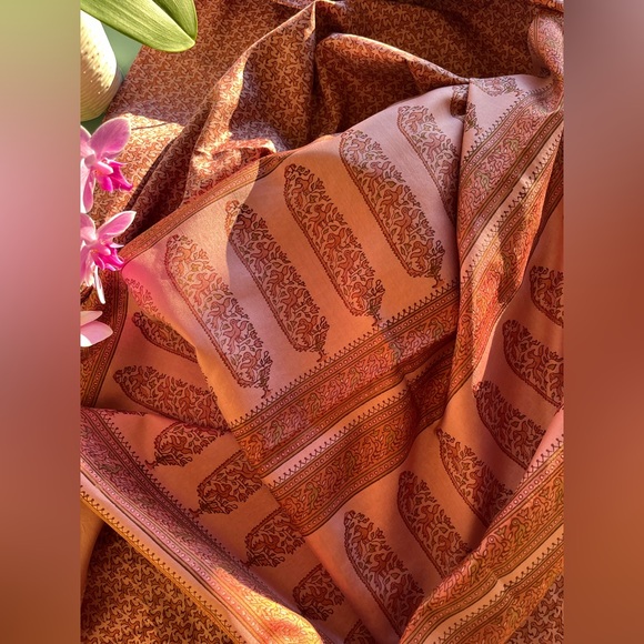 Sophisticated FabIndia style Sari 100% Silk Saree Forest 🌳 green black thread wk - Picture 13 of 14